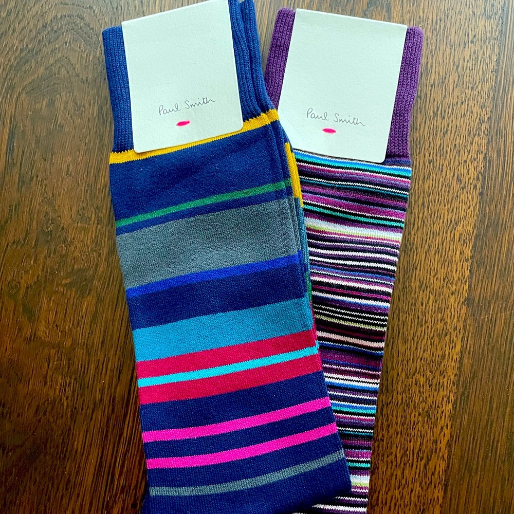 Paul Smith multicolored socks.  Brand new with tags